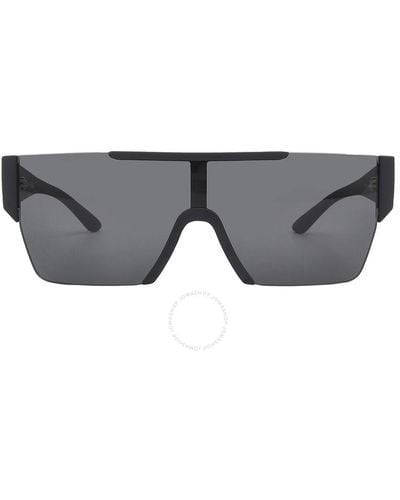 Burberry Dark Gray Shield Sunglasses Be4291 346487 38 - Black