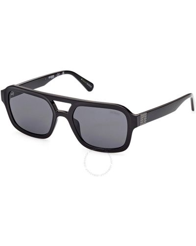 Guess Smoke Navigator Sunglasses Gu8259 01a 53 - Black