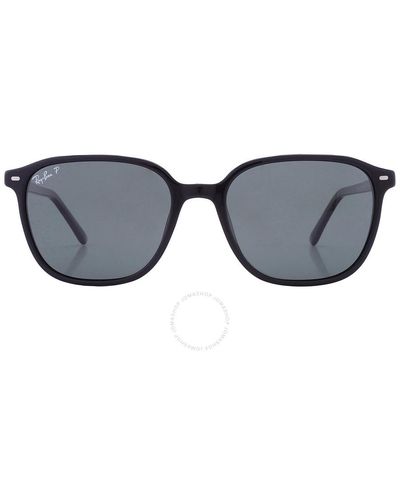 Ray-Ban Leonard Polarized Green Square Sunglasses Rb2193 901/58 55 - Grey