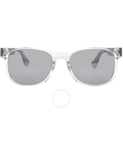 Moncler Polarized Smoke Oval Sunglasses Ml0163-k 27d 57 - Grey
