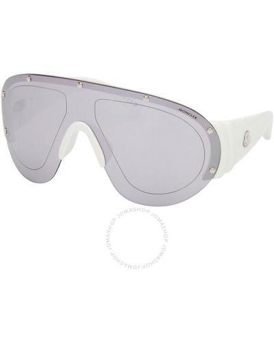 Moncler Rapide Smoke Mirrored Shield Sunglasses Ml0277 21c 00 - White