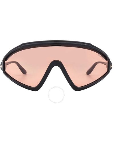 Tom Ford Lorna Amber Shield Sunglasses Ft1121 01e 00 - Multicolour