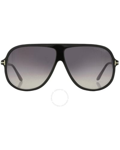 Tom Ford Spencer Smoke Gradient Pilot Sunglasses - Gray