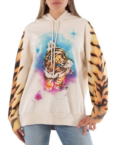 Stella McCartney Magnolia Tiger Print Cotton Hoodie - Multicolor