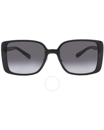 COACH Grey Gradient Square Sunglasses Hc8375 50028g 56 - Black