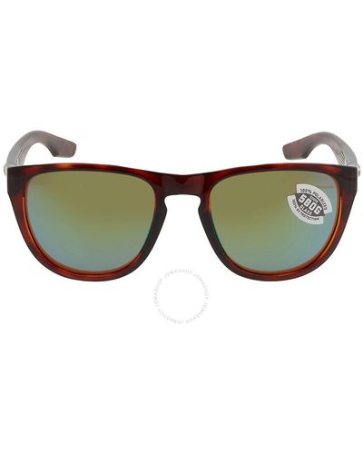 Costa Del Mar Cta Del Mar Irie Green Mirror Polarized Glass 580g Aviator Sunglasses - Brown