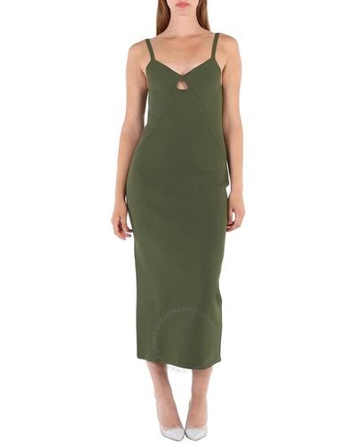 Khaite Seaweed Eden Knit Maxi Dress - Green
