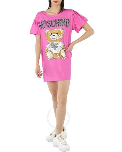 Moschino Teddy Bear T-shirt Dress - Pink