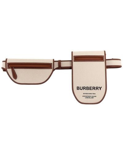 Burberry Horseferry Print Olympia Convertible Canvas Belt Bag - Brown