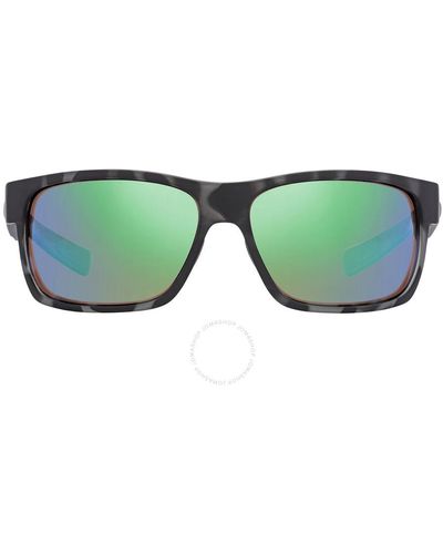 Costa Del Mar Half Moon Mirror Polarized Glass Sunglasses 6s9026 902637 60 - Green