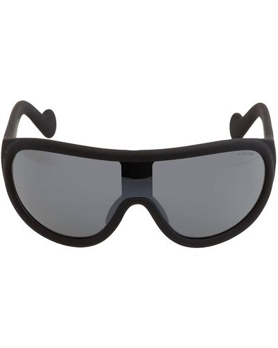 Moncler Smoke Mirror Shield Sunglasses - Grey