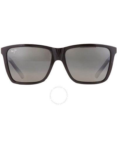 Maui Jim Cruzem Neutral Grey Rectangular Sunglasses 864-02 57 57