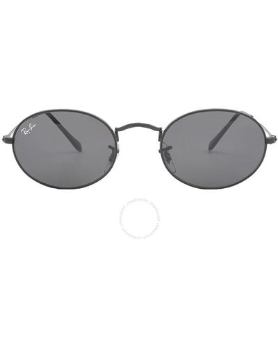 Ray-Ban Oval Dark Gray Sunglasses Rb3547 002/b1 51