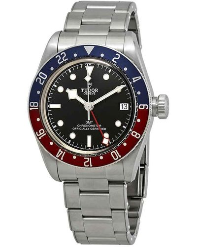 Tudor Black Bay Automatic Black Dial Gmt Pepsi Bezel Watch 79830rb-0001 - Metallic