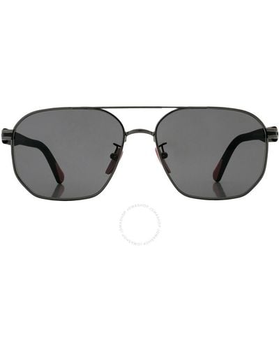 Moncler Flaperon Smoke Navigator Sunglasses Ml0242-h 08a 56 - Grey