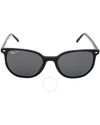 Ray-Ban Elliot Polarized Square Sunglasses Rb2197 901/48 52 - Grey