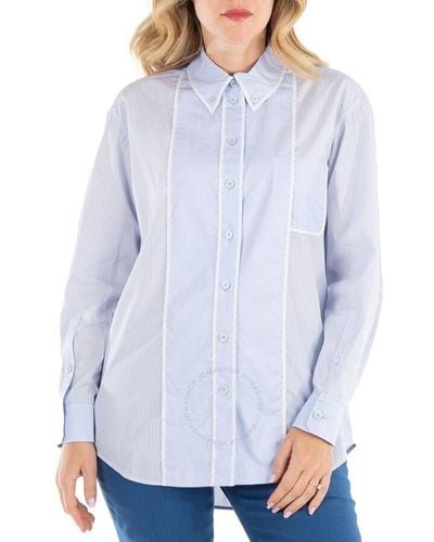 Burberry Aida Pale Button-down Shirt - Blue