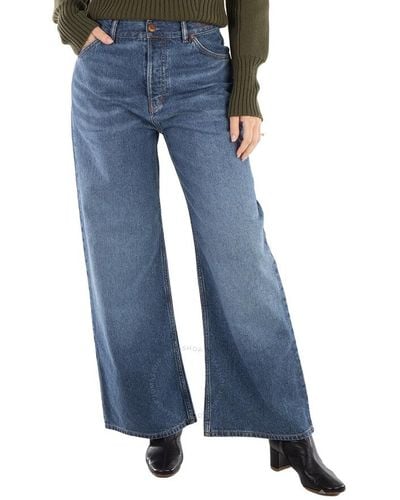 Chloé Dusky Wide-leg Denim Jeans - Blue