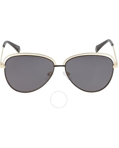 Polaroid Polarized Grey Pilot Sunglasses Pld 4103/s 02m2/m9 58