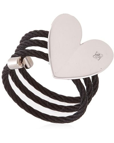 Charriol Mouni Diamond Black Pvd Heart Cable Ring - Metallic