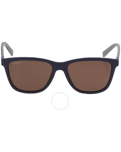 Ferragamo Rectangular Sunglasses Sf998s 427 57 - Brown