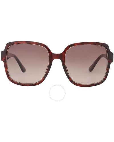 Guess Factory Gradient Brown Square Sunglasses Gf6180 52f 56