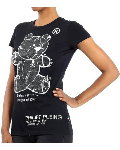 Philipp Plein Teddy Bear Round Neck T-shirt - Blue
