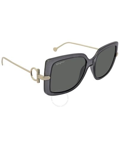 Ferragamo Square Sunglasses Sf913s 057 55 - Gray