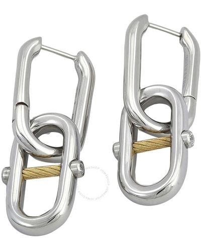 Charriol St. Tropez Mariner Stainless Steel Yellow Gold Pvd Chain Link Earrings - Metallic