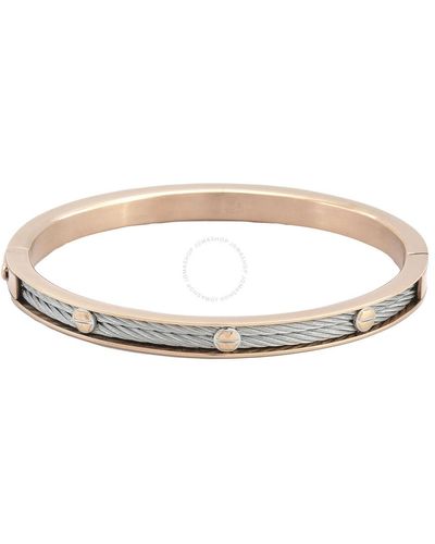 Charriol Forever Eternity Pvd Steel Cable Bangle - Metallic