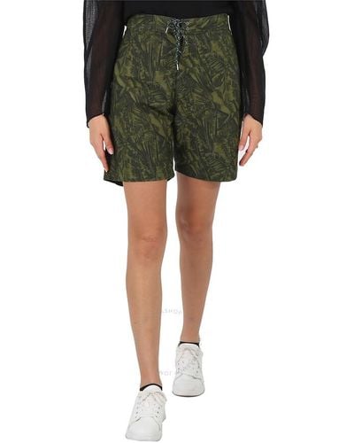A.P.C. Shorts Forest Print - Gray