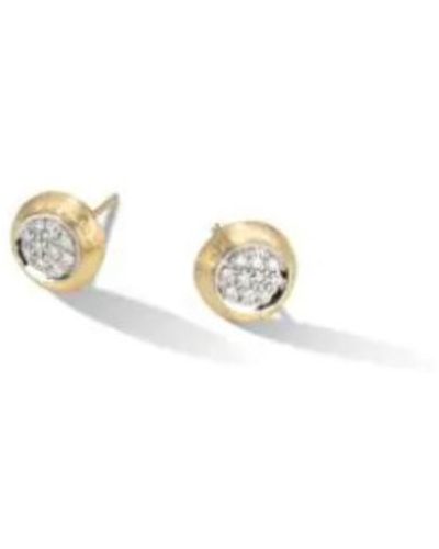 Marco Bicego Jaipur Collection 18k Yellow And White Gold Diamond Stud Earrings - Metallic