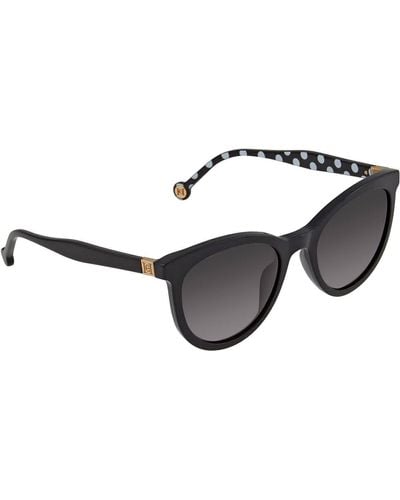Carolina Herrera Gray Gradient Round Sunglasses  0700 52 - Black