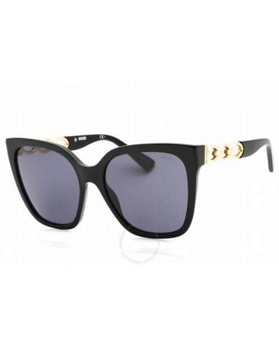 Moschino Gray Cat Eye Sunglasses Mos098/s 0807/ir 55 - Black
