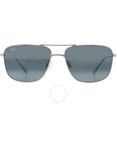 Maui Jim Mikioi Neutral Gray Navigator Titanium Sunglasses 887-17 54