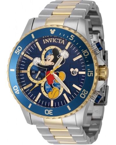INVICTA WATCH Disney Limited Edition Mickey Mouse Chronograph Quartz Watch - Blue