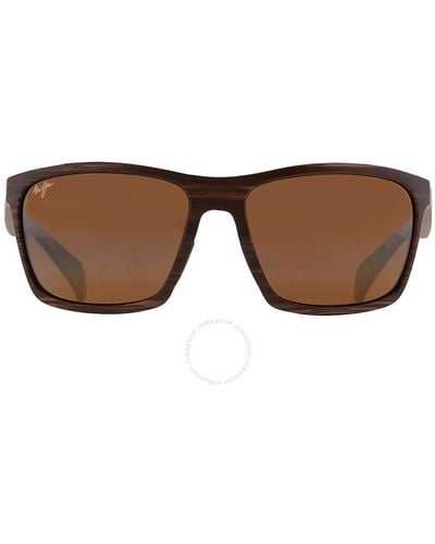 Maui Jim Makoa Hcl Bronze Wrap Sunglasses H804-25w 59 - Brown