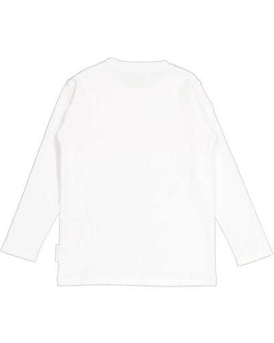 Moncler Girls Geometric Logo Print Long-sleeve T-shirt - White