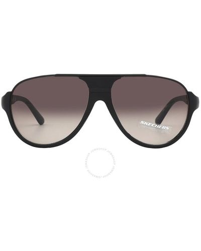 Skechers Gradient Brown Pilot Sunglasses Se6195 02f 58 - Gray