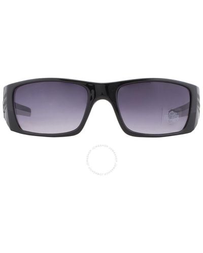 Harley Davidson Smoke Gradient Wrap Sunglasses Hd0142v 01b 60 - Blue