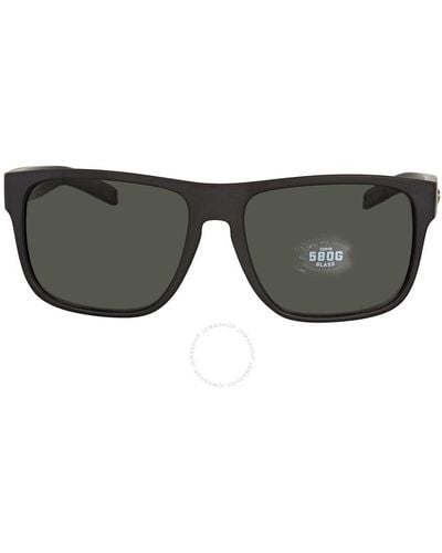 Costa Del Mar Cta Del Mar Spearo Xl Grey Polarized Glass Rectangular Sunglasses