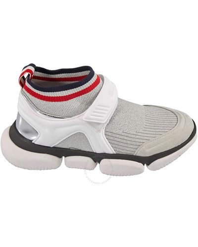 Moncler Strap-fastening Sock Trainers - Grey