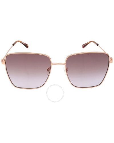 Moschino Pink Gradient Square Sunglasses Mos072/g/s 0ddb/qr 59 - Purple