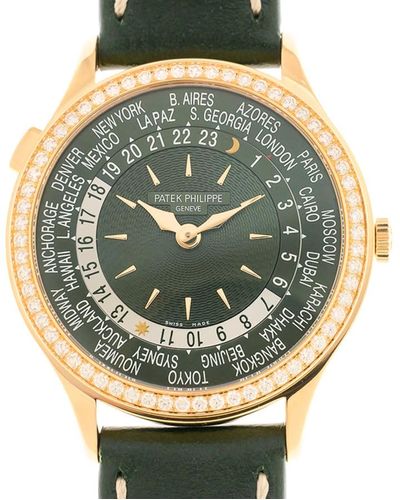 Patek Philippe World Time Automatic Crystal Watch -014 - Metallic