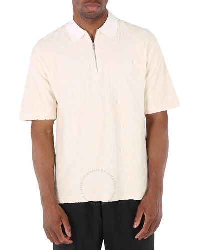 Ambush Asparagus Monogram Half Zip Polo Shirt - White