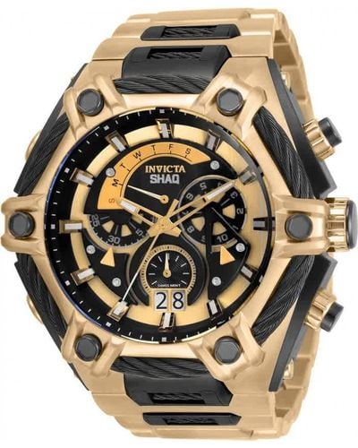 INVICTA WATCH Shaq Chronograph Quartz Gold Dial Watch - Metallic