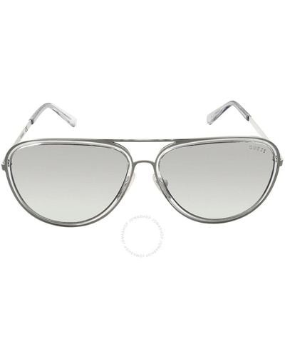 Guess Gray Mirror Pilot Sunglasses
