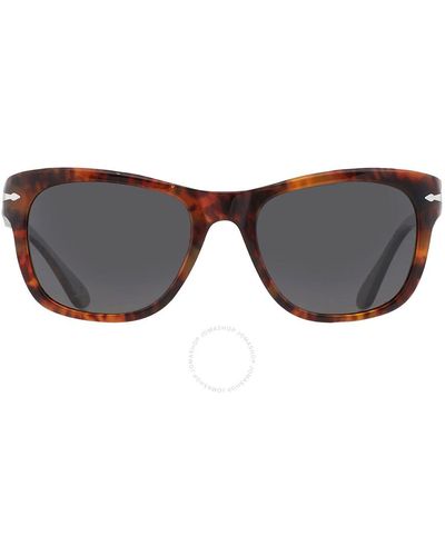 Persol Polarized Square Sunglasses Po3313s 108/48 55 - Grey