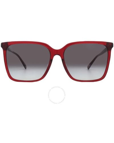 Michael Kors Canberra Grey Gradient Square Sunglasses Mk2197f 39558g 58 - Red