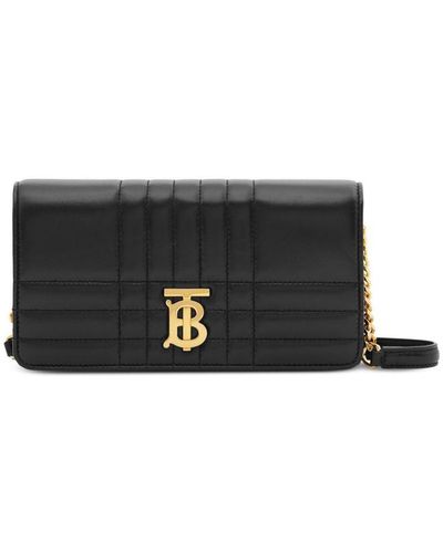 Burberry Black Quilted Leather Lola Wallet